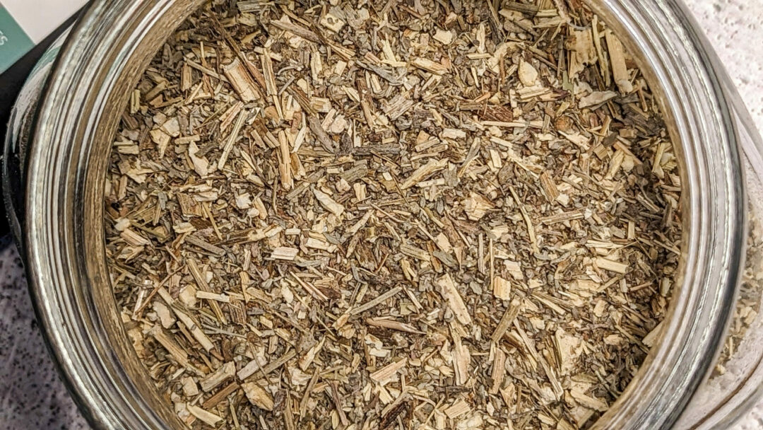 wormwood dried herbs close-up